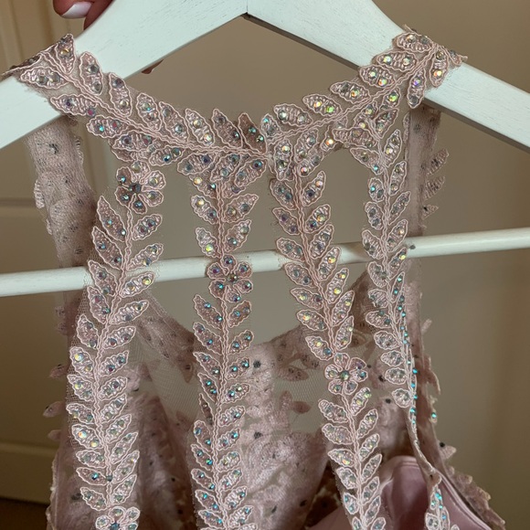 Beautiful youth pink special occasion dress. Size XS. Worn once. - Picture 6 of 6